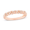 Thumbnail Image 0 of 0.23 CT. T.W. Marquise-Shaped Multi-Diamond Alternating Anniversary Band in 10K Rose Gold