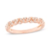 Thumbnail Image 1 of 0.23 CT. T.W. Marquise-Shaped Multi-Diamond Alternating Anniversary Band in 10K Rose Gold