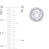 Thumbnail Image 4 of 8.0mm White Lab-Created Sapphire Frame Pendant and Stud Earrings Set in Sterling Silver