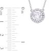 Thumbnail Image 5 of 8.0mm White Lab-Created Sapphire Frame Pendant and Stud Earrings Set in Sterling Silver