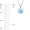 Thumbnail Image 5 of 7.0mm Sky Blue Topaz Solitaire Pendant and Stud Earrings Set in Sterling Silver