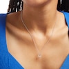 Thumbnail Image 2 of 0.16 CT. T.W. Diamond Horseshoe Necklace in Sterling Silver