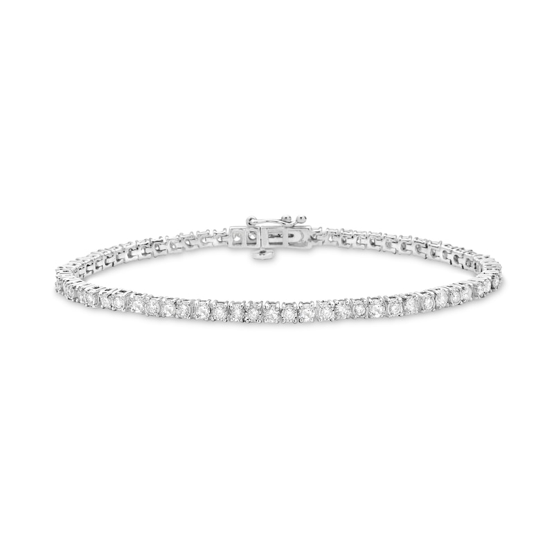 Main Image 2 of 2.73 CT. T.W. Diamond Tennis Bracelet in Sterling Silver