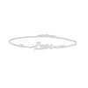 Thumbnail Image 1 of 0.04 CT. T.W. Diamond Cursive Script &quot;Love&quot; Bracelet in Sterling Silver – 7.5&quot;