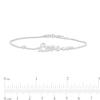 Thumbnail Image 3 of 0.04 CT. T.W. Diamond Cursive Script &quot;Love&quot; Bracelet in Sterling Silver – 7.5&quot;
