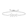 Thumbnail Image 1 of Diamond Accent Cursive Script "Love" Bolo Bracelet in Sterling Silver – 9.5"