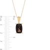 Thumbnail Image 3 of Cushion-Cut Smoky Quartz Solitaire Pendant in 10K Gold