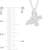 Thumbnail Image 2 of 0.15 CT. T.W. Diamond Butterfly Pendant in Sterling Silver