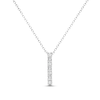 Thumbnail Image 1 of 0.31 CT. T.W. Diamond Vertical Bar Pendant in Sterling Silver - 16"