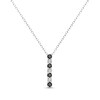 Thumbnail Image 1 of 0.31 CT. T.W. Black and White Diamond Alternating Vertical Bar Pendant in Sterling Silver - 16"