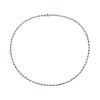 6.72 CT. T.W. Blue and White Diamond Alternating Tennis Necklace in Sterling Silver
