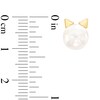 Thumbnail Image 2 of Child's 7.25mm Button Freshwater Cultured Pearl Cat Ear Stud Earrings in 14K Gold