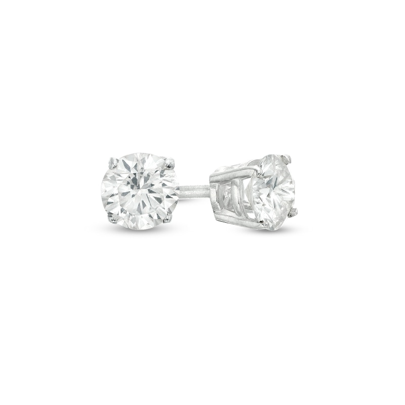 0.46 CT. T.W. Diamond Solitaire Stud Earrings in 10K White Gold (I/I3)