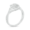 Thumbnail Image 2 of 0.04 CT. T.W. Multi-Diamond Swirl Twist Shank Promise Ring in Sterling Silver