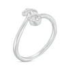 Thumbnail Image 2 of 0.065 CT. T.W. Diamond "XO" Bypass Open Ring in Sterling Silver