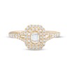 Thumbnail Image 3 of Emmy London 0.80 CT. T.W. Certified Emerald-Cut Diamond Double Engagement Frame Ring in 18K Gold (F/ VS2)