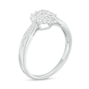 0.24 CT. T.W. Multi-Diamond Starburst Promise Ring in Sterling Silver