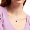 Thumbnail Image 2 of 6.0mm Tanzanite and 0.15 CT. T.W. Diamond Frame Pendant in 10K White Gold