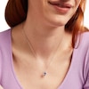 Thumbnail Image 2 of Pear-Shaped Tanzanite and 0.06 CT. T.W. Diamond Pendant in Sterling Silver
