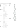 Diamond Accent Twist Drop Earrings in Sterling Silver