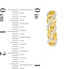 0.20 CT. T.W. Diamond Chain Link Hoop Earrings in 10K Gold