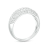 Thumbnail Image 2 of 0.95 CT. T.W. Diamond Multi-Row Oblong Band in 10K White Gold
