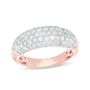Thumbnail Image 0 of 0.95 CT. T.W. Diamond Multi-Row Oblong Band in 10K Rose Gold