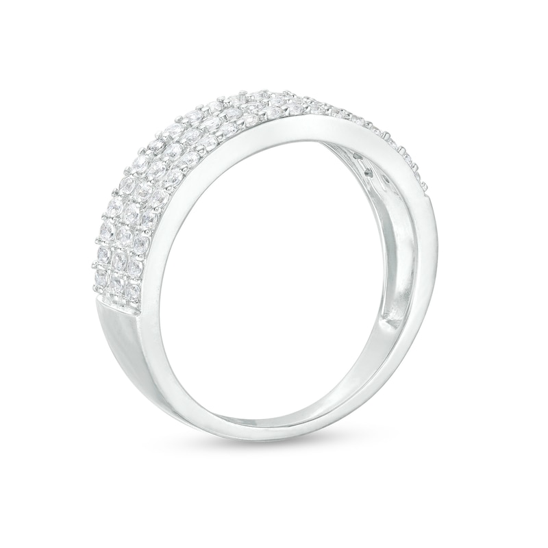 0.45 CT. T.W. Diamond Triple Row Band in 10K White Gold