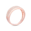 Thumbnail Image 3 of 0.45 CT. T.W. Diamond Triple Row Band in 10K Rose Gold