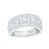 1.45 CT. T.W. Diamond Alternating Multi-Row Band in 10K Gold