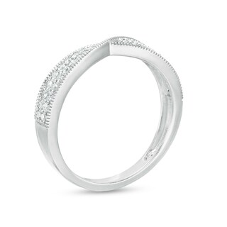 0.23 CT. T.W. Diamond Multi-Row Twist Shank Band in 10K Gold