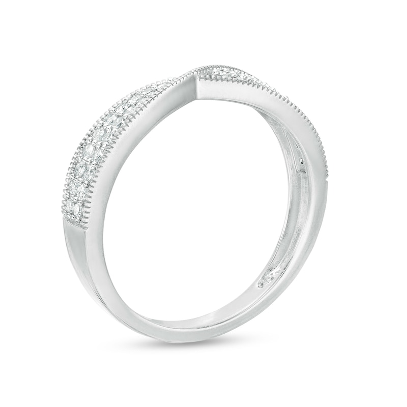 0.23 CT. T.W. Diamond Multi-Row Twist Shank Band in 10K Gold