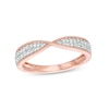 0.23 CT. T.W. Diamond Multi-Row Twist Shank Band in 10K Rose Gold