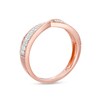 0.23 CT. T.W. Diamond Multi-Row Twist Shank Band in 10K Rose Gold