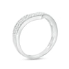 0.29 CT. T.W. Diamond Multi-Row Chevron Band in 10K White Gold