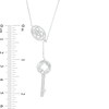 Unlocked 0.10 CT. T.W. Diamond Lock Station and Key Necklace in Sterling Silver