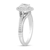 Thumbnail Image 2 of Enchanted Disney Cinderella 0.95 CT. T.W. Oval Diamond Double Frame Engagement Ring in 14K White Gold