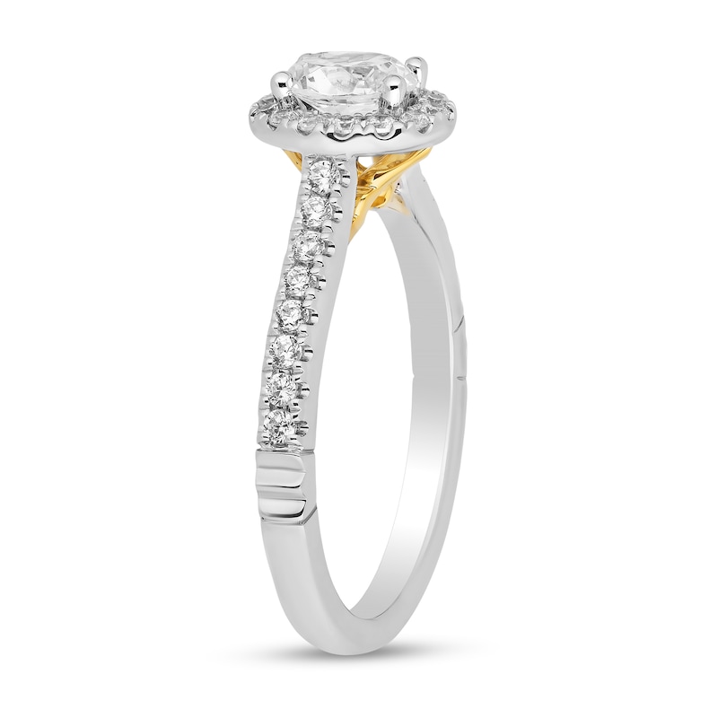 Main Image 2 of Collector's Edition Enchanted Disney Aladdin 30th Anniversary 0.69 CT. T.W. Diamond Engagement Ring in 14K Two-Tone Gold