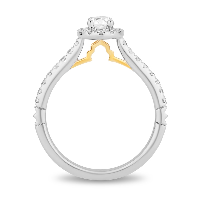 Main Image 3 of Collector's Edition Enchanted Disney Aladdin 30th Anniversary 0.69 CT. T.W. Diamond Engagement Ring in 14K Two-Tone Gold