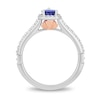 Thumbnail Image 2 of Enchanted Disney Ariel Pear-Shaped Tanzanite and 0.29 CT. T.W. Diamond Frame Engagement Ring in 14K Two-Tone Gold