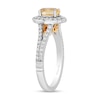 Thumbnail Image 1 of Enchanted Disney Belle Oval Citrine and 0.45 CT. T.W. Diamond Frame Split Shank Engagement Ring in 14K Two-Tone Gold