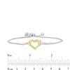 Thumbnail Image 3 of 0.065 CT. T.W. Diamond Linked Bolo Bracelet in Sterling Silver and 10K Gold – 9.5"