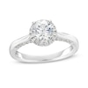 Thumbnail Image 0 of 1.38 CT. T.W. Certified Lab-Created Diamond Frame Engagement Ring in 14K White Gold (F/SI2)