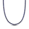 Thumbnail Image 0 of Pear-Shaped Blue Lab-Created Sapphire Tennis Necklace in Sterling Silver