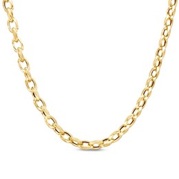 2.2mm Hollow Cable Chain Necklace in 14K Gold