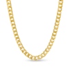 Thumbnail Image 4 of 5.5mm Diamond-Cut Reversible Curb Chain Necklace in Hollow 10K Two-Tone Gold - 22"