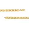 Thumbnail Image 5 of 5.5mm Diamond-Cut Reversible Curb Chain Necklace in Hollow 10K Two-Tone Gold - 22"