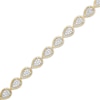 Thumbnail Image 1 of 0.95 CT. T.W. Pear-Shaped Multi-Diamond Line Bracelet in 10K Gold