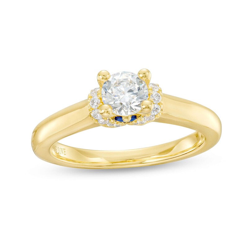 Vera Wang Love Collection 0.58 CT. T.W. Diamond Collar Engagement Ring ...