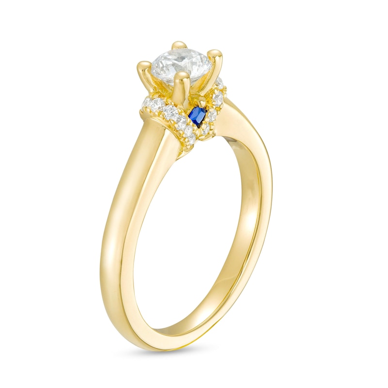 Main Image 3 of Vera Wang Love Collection 0.58 CT. T.W. Diamond Collar Engagement Ring in 14K Gold